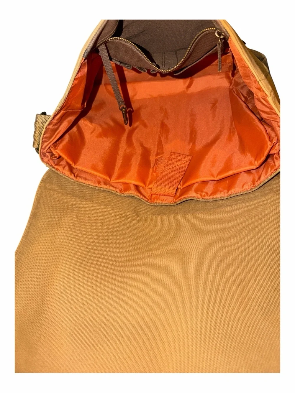 Pacsafe Tan and Brown Canvas Messenger Bag